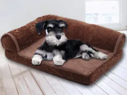 Fashionable rectangular dog bed is made of high quality fleece Fabric which is durable and soft. Bolster dog bed can be...