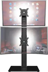 SAVE SPACE - Instead of standing with 2 large bases, this stand hold 2 monitors on 1 stand, saving more space on your...