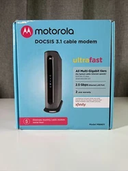 Motorola MB8611 DOCSIS 3.1 Cable Modem w/2.5G Ethernet - Black.