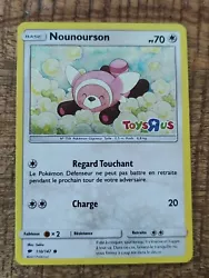 Carte Pokemon NOUNOURSON 110/147 PROMO Holo TOYSRUS Soleil Lune SL comme neuve.