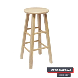 Update your kitchen’s interior with this lovely Mainstays 29” Natural Wood Barstool. It features a classic look...