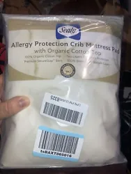 Sealy Organic Cotton Allergy Protection for Crib Mattress Pad new.