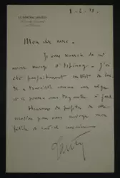 Maréchal Hubert LYAUTEY. Lettre autographe signée en date du 8 février 1918 sur papier à en-tête 