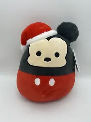 NEW Squishmallow 10” Disney Mickey Mouse with Santa Hat Christmas KELLYTOY 2022. Condition is “New” with tags.