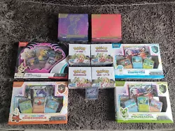 Lots neuf Display Pokémon Écarlate Et Violet. 4 Displays écarlate et violet+2 ETB +4 coffrets (poussacha,...