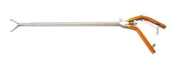 It consists of a slender sharp-pointed hook attached to a handle and is used mainly in surgery for seizing and holding...