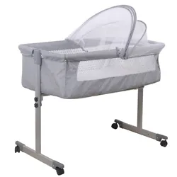 Bedside bassinet for baby, sensing your babys needs up close, parent-child design. 【Baby Closeness Design】 Create a...