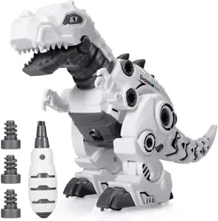 ★ Take Apart Dinosaur Toy: Plastic screwdriver included, kids can take apart the dinosaur into 16 pieces and combined...