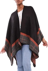 ★ PRACTICAL DESIGN--- This stylish color block shawl is large enough to wear in several different ways for both...