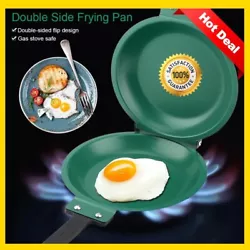 This double-sided frying pan is a wonderful kitchen cookware. You can use it make pancake, toasted bread and fried egg....