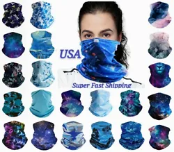 Multi-Use Cooling Bandana Elastic Face Shield Mask Fashion Covering Neck Gaiter Neckerchief Scarf. Also used as Sport...