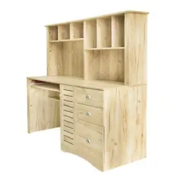 Large Working Space: The desk can easily accommodate your laptop, keyboard, books, files, desk accessories. Lower shelf...