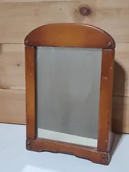 VINTAGE SHOE STORE WOOD FRAMED FLOOR MIRROR.  Would look great in a closet, or bedroom or even on a vanity table....