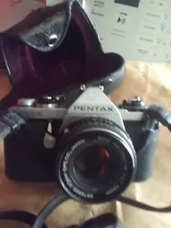pentax me slr camera/asahi japan.cira 1976-81,50 mm lens. Please see photos for description. Case and camera have...