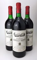 Je propose aux enchères ce lot de 3 magnums de Chateau Léoville Barton 1976 - Saint-Julien Grand Cru Classé.