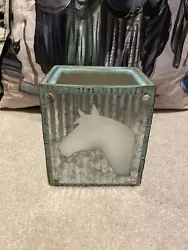 Scentsy Warmer Turquoise UNBRIDLED RETIRED Horse Theme Used NO HOLDER. Works but does not come with a light bulb or the...