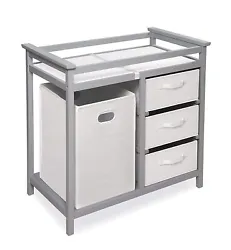 Sophisticated, angular design for any smart, classy nursery. The hamper has handle slots and easily removes from its...