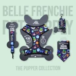 Designed with your Frenchie in mind, the Belle Frenchie Reversible Harness is made to be worn everywhere! From the park...