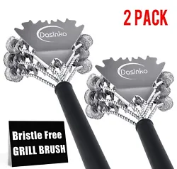 Heavy Duty Stainless Steel Barbecue Scraper Tool. BBQ Brush and Scraper for Grill Cleaning. Barbeque Accessories Set of...