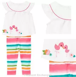 From Gymboree’s “ Flamingo Flair ” Line! Flamingo Stripe Set. Each 2-piece outfit is sold individually. If an...