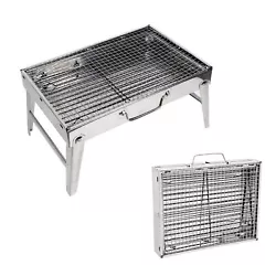 Specification: Type: Foldable Charcoal Grill Barbecue Matieral: Stainless Steel Color: Silver Size (After Assembled)...