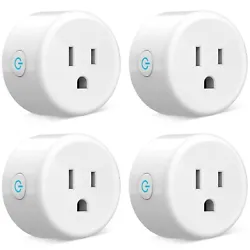 SAFE DESIGNED&QUICK CONNECTION: Simply plugin and keep the smart outlet connected to your stable 2.4GHz network, the...