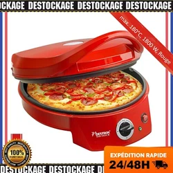 Bestron Four à pizza avec gril, Viva Italia, Chaleur supérieure et inférieure, Jusquà max. 180°C, 1800 W, Rouge....