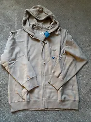 hollister mens full zip hoodie jacket brown size XS $44.95.