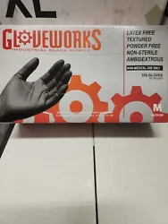 GLOVEWORKS Industrial Black Disposable Nitrile Gloves 5 Mil Latex-Free, 1000.