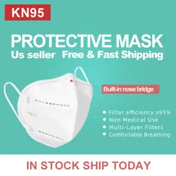 KN95 Face Mask(50Pcs)Protective Cover,Disposable Masks. Premium KN95 Face Mask White. Black KN95. White KN95. About the...