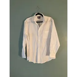 Ralph Lauren mens stretch fabric white reg. fit oxford shirt large, 16.5 32/33 excellent condition! Measures 19