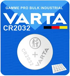 VARTA CR-2032 : Capacité: 230 mAh, Tension 3 V. Résistant aux chocs, aux vibrations et à laccélération, il...