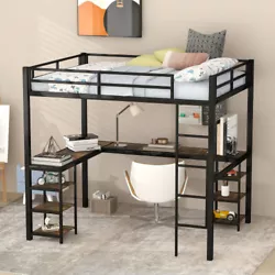 [Sturdy & Secure Loft Beds] This full loft bed is a great safety product with sturdy protective guardrails on all four...