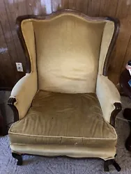 Antique wingback chair. Beautiful. Been in my family for decades. Can use as is or can reupholster. Either way it’s a...