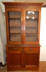 Antique Pine & Poplar Stepback Cupboard, 78