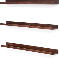 The wall shelves is made of high quality Natural Wood. The floating wall shelves are made of high-quality solid wood....