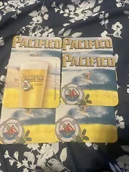 Lot Of 6 Pacifico Beer Coasters= Imported by Gambrinus of Texas-Surfboards.