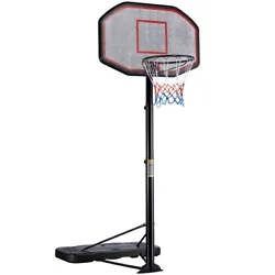 Add more fun and energy to your own driveway or backyard with this Height-Adjustable Portable Basketball System. The...