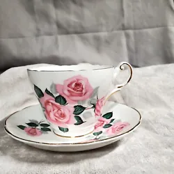 This exquisite teacup and saucer set is a must-have for any collector or enthusiast of fine bone china. The set...