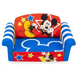 Colorful Mickey Mouse design makes this pullout sofa even more fun for little ones ages 18 months and up. Flip-open...