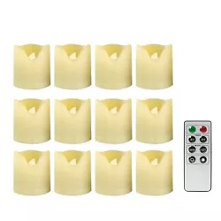The long battery life (approx. Warm and romantic ambience. Flickering battery operated LED votive candles with warm...