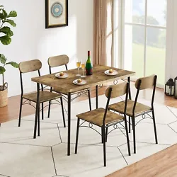The dining table set is durable enough to withstand years of use, is versatile and easy to clean. 1 x Dining Table....