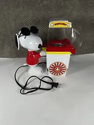 Peanuts The Original Snoopy Popcorn Push Cart Air Popper by Smart Planet Preown. Condition is Used. Shipped with USPS...