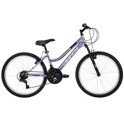 Lightweight aluminum rims and 3-piece steel crank improve performance for a solid ride. Huffy 24” Rock Creek 18-Speed...