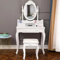 With 4 Drawers and Divided Inner Space -The dressing table has 4 drawers in total.2 on the table just under the mirror,...