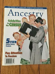 Ancestry Magazine January/February 2001 ~ cover by Norman Rockwell ~ U.S. Census,  Pension Records, etc.  68 pages.
