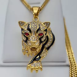 Prowl Panther Pendant with Chain Necklace Set. This beautiful necklace pendant set will turn heads wherever you go. The...