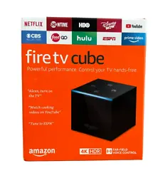 The Fire TV Cube supports video resolutions up to 4K UHD with support for the HDR10, HDR10+, HLG, and Dolby Vision HDR...