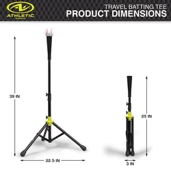 Practice like a pro with the Athletic Works Adjustable Travel Batting Tee! These batting tees for softball, baseball...