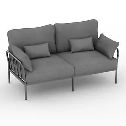 Description: 【High quality material】The surface of the sofa bed is made of technical cloth, and the cushions have a...